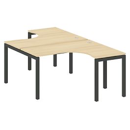 Metal System Quattro Р. ст. криволинейная на П-образном м/к 50БП.РАС-СА-2.3 Акация/Антрацит металл 1400*2435*750 - Фото предпросмотра