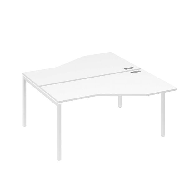 Рабочая станция опоры DUE столы Техно (2х160) A4 А4 Б2 188 БП белый премиум / металлокаркас белый - Вид 1