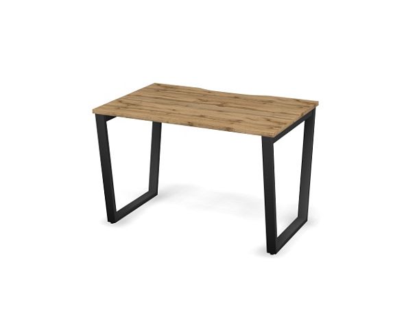 MATRIX 121S100-V Стол прямой, пров-ик вырезной (V-опоры) 1180х780х775 Дуб Крафт Золотой/Темно-серый - Вид 1