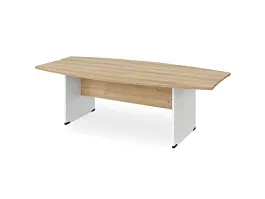 БЕРЛИН / BERLIN Конференц-стол на панельном каркасе 2400х1200х740 Акация/Белый - Фото предпросмотра