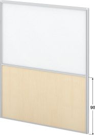 Модуль комбинированный "Мобильные офисные перегородки «Логика»"  ПК-ЛГ-МДК200х160/90П/Д-В1-559 клен - Фото предпросмотра