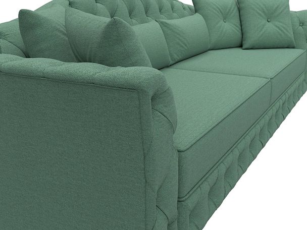 Диван прямой Артис Рогожка зеленый - Вид 4