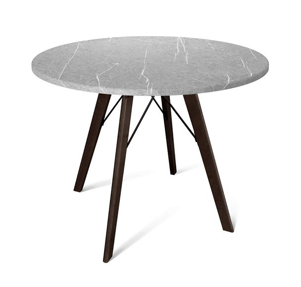 Стол Sheffilton SHT-TU9/TT 90 МДФ венге/серый мрамор - Вид 1