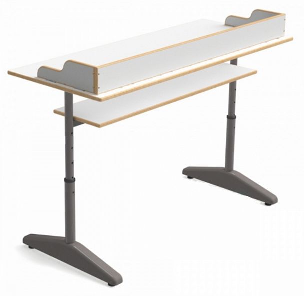 Парта двухместная NOVA (Р) для кабинета Химии / Физики с бортиком (3-7 гр) - Вид 1