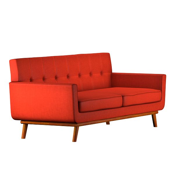Диван прямой Nixon, красно-оранжевый - Вид 3
