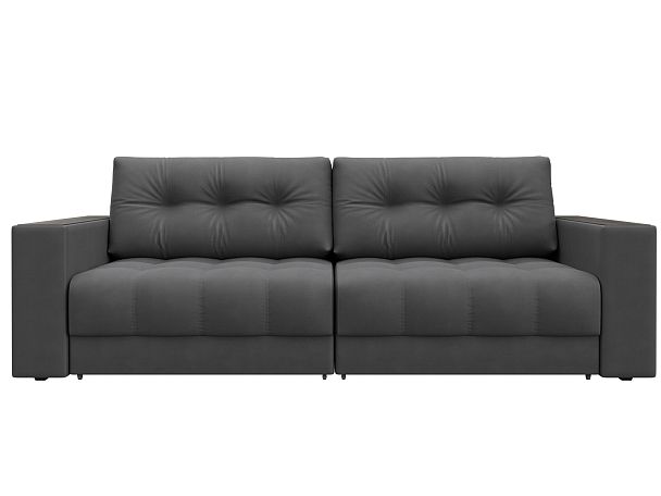 Диван прямой с декором Лига-049 НПБ Замша серый - Вид 2