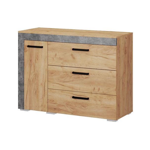 Комод Адель (1100*820*425) дуб крафт золотой/ателье светлое - Вид 1