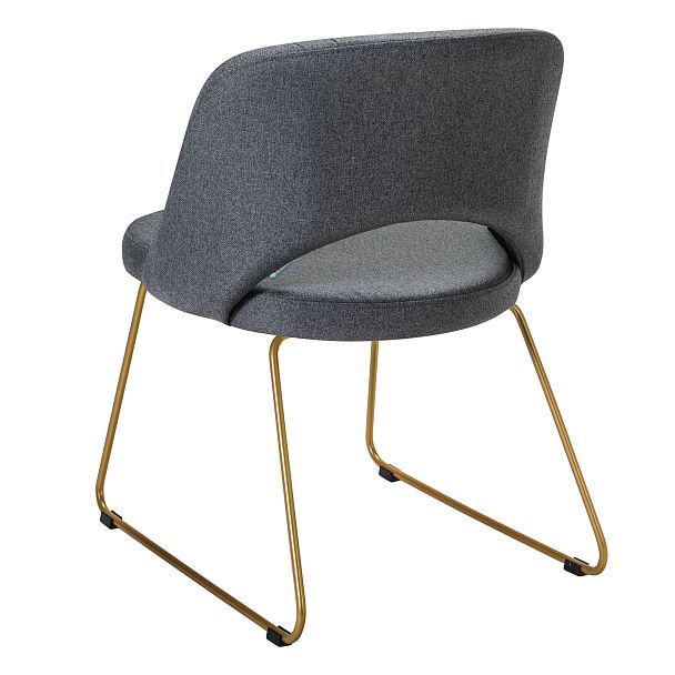 Стул Lars тёмно-серый/Линк золото - Вид 3