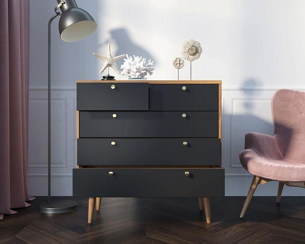 Комод Berber пять ящиков 33 принт арт BB36/Print_33 - Вид 2