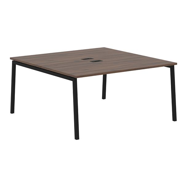 Стол 2-х местный ELWST 1516 Дуб Денвер тёмный/Черный 1560х1606х750 EDIS - Вид 1