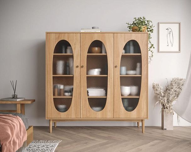 Шкаф трехстворчатый низкий Bubble арт BBL04 - Вид 2