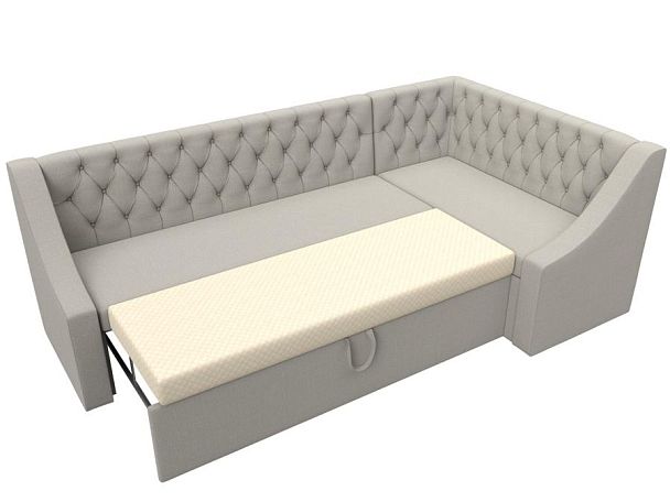 Диван кухонный угловой Мерлин правый угол Рогожка бежевый - Вид 6