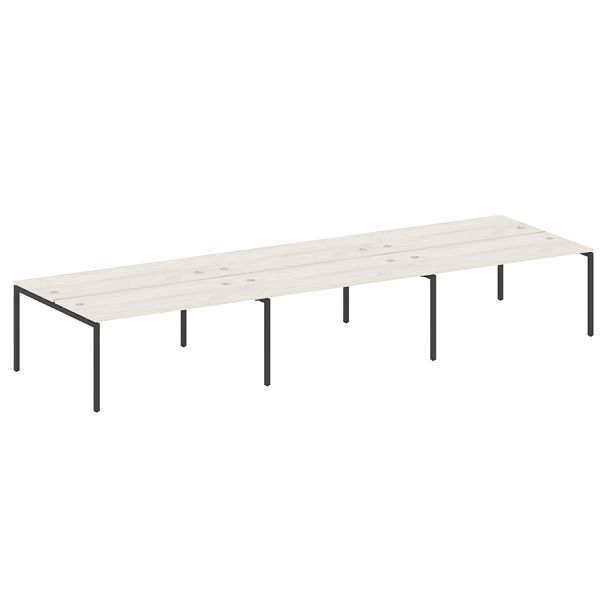 Metal System Quattro Р. ст. на 6 раб. места на П-образном м/к 40БП.СМ-6.4 Дуб наварра/Антрацит металл 4800*1475*750 - Вид 1