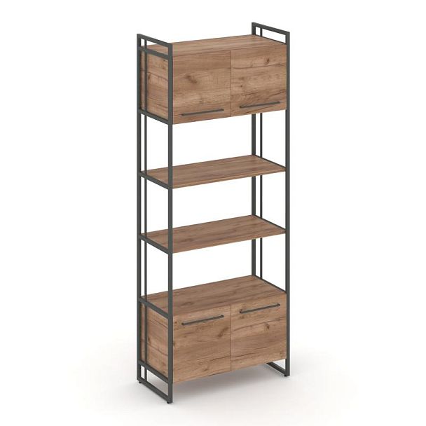 Rift Шкаф 5 ниш широкий RF.SS-54 Дуб Табак/Металл Антрацит 798*396*2010 - Вид 1