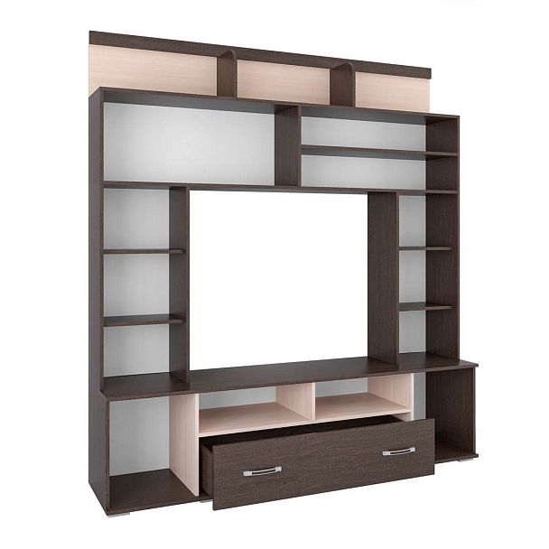 Гостиная Оскар-18 центральная секция ОГЦС-2 (2100х1900х430) дуб сонома/венге - Вид 2