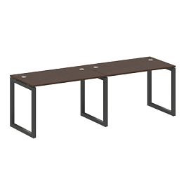 Metal System Quattro Р. ст. на 2 раб. места на О-образном м/к 50БО.СМ-2.2 Венге/Антрацит металл 2400*720*750 - Фото предпросмотра