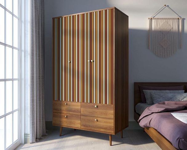 Шкаф трехстворчатый Berber принт 20 арт BB02/Print_20 - Вид 3