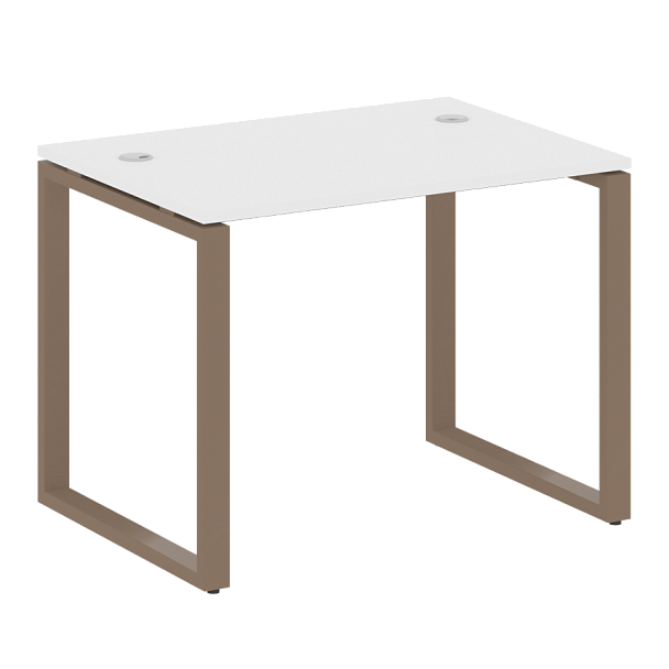 Metal System Стол письменный на О-образном м/к БО.СП-1 Белый/Мокко металл 1000*720*750 - Вид 1