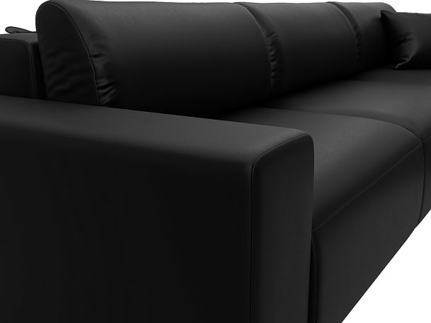 Диван угловой Лига-036 НПБ Классик Лонг правый угол Экокожа черный - Вид 4