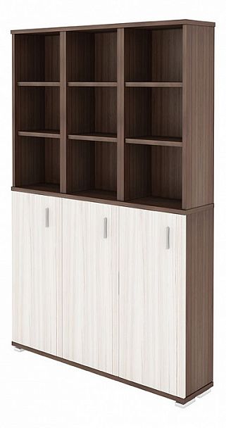 Стеллаж комбинированный Домино ПУ-40-6 Карамель/Шамони - Вид 1