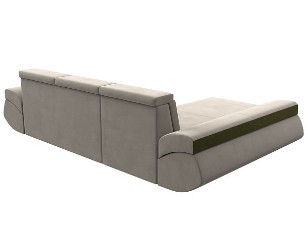 Диван угловой Лига-032 левый угол Микровельвет бежевый - Вид 6