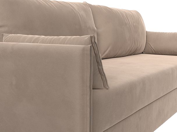 Диван угловой Сайгон (полностью велюр бежевый) - Вид 5