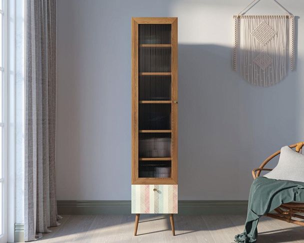 Буфет Berber одностворчатый с ящиком принт 45 арт BB48/Print_45 - Вид 4