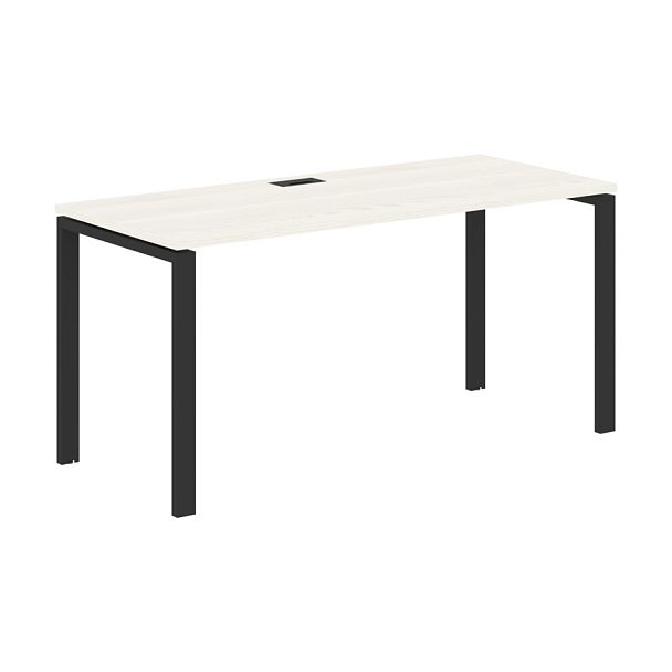 Стол прямой EUST 1567 Ясень Траун/Черный 1560х670х750 EDIS - Вид 1