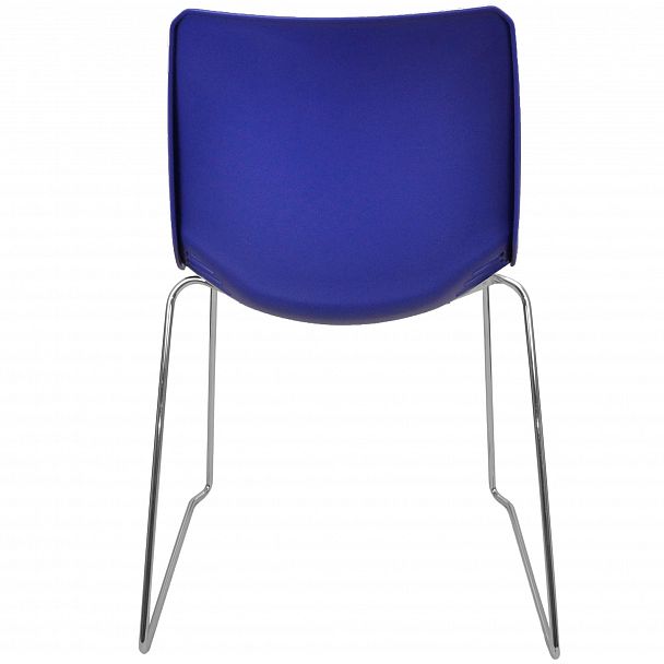 Стул Race (пруток) каркас Хром, синий, стопируемый - Вид 4