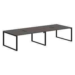 Стол 4-х местный EQWST 3513 Мокко/Черный 3526х1346х750 EDIS - Фото предпросмотра