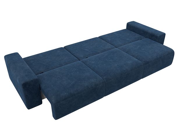 Диван прямой Лига-036 НПБ Классик Лонг Велюр синий - Вид 10