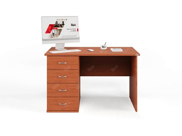 UNITY РС07-12 L Орех Итальянский Стол однотумбовый Левый 1200х700х750 - Вид 2