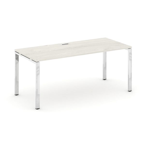 Style Project Direct Lux Стол письменный M-SN-6P.SR-013.M Дуб Наварра/Нержавеющая Сталь/Хром 1380*700*750 - Вид 1