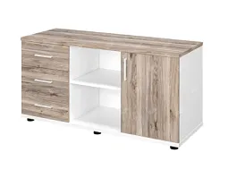 TANDEM RTD042-120L-MA Тумба под оргтехнику левая 1200х450х600 Дуб Маувелла/Белый - Фото предпросмотра