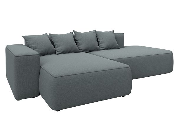 Диван угловой Лига-065 угол левый Рогожка серый - Вид 2