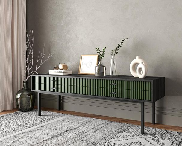 Консоль с двумя ящиками Emerson арт EM23/green/L - Вид 3