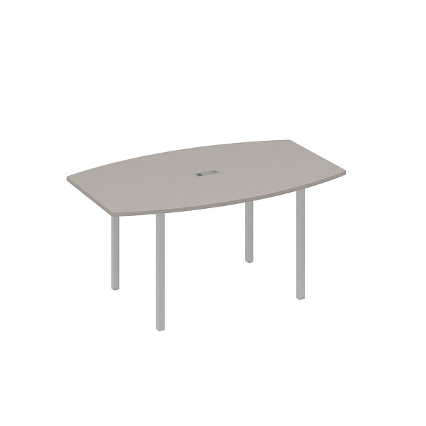 Стол 160 для переговоров на каркасе DUE A4 А4 Б2 111 БП мокко премиум / металлокаркас серый - Вид 1