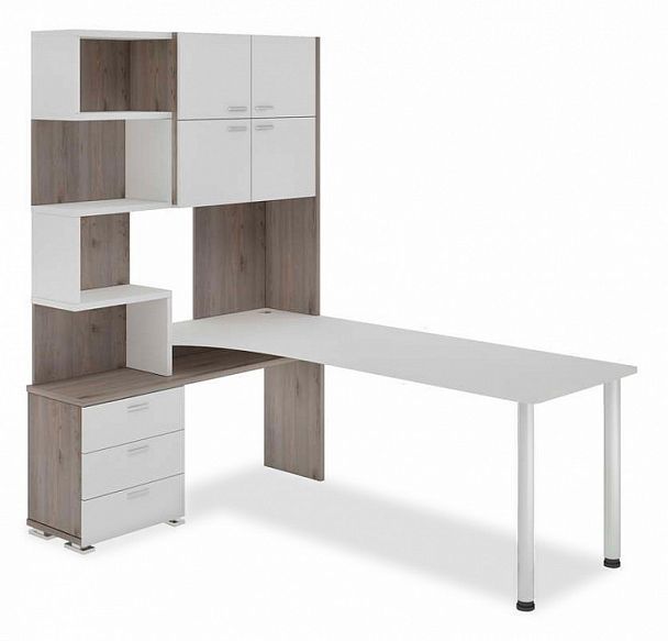 Стол компьютерный Домино нельсон СР-500М/190 Белый/Нельсон левый - Вид 1