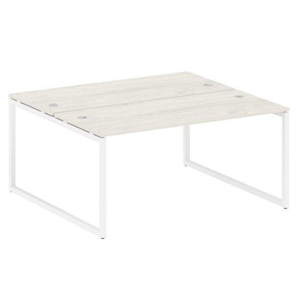 Metal System Quattro Р. ст. на О-образном м/к 40БО.РАС-СП-2.4 Дуб наварра/Белый металл 1600*1475*750 - Вид 1