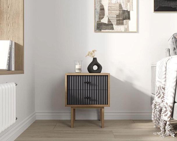 Тумбочка с двумя ящиками Emerson арт EM16/7024/L - Вид 5