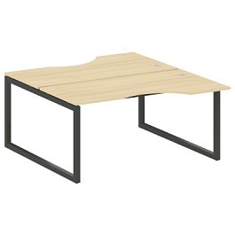 Metal System Quattro Р. ст. криволинейная на О-образном м/к 50БО.РАС-СА-2.1 Акация/Антрацит металл 1600*1835*750 - Фото предпросмотра