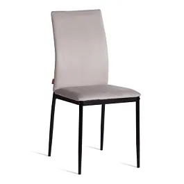 Стул Капри/Capri (мод.BC565-DC)/1 шт. в упаковке, металл, флок, Light grey (светло-серый) HLR14 / черный - Фото предпросмотра