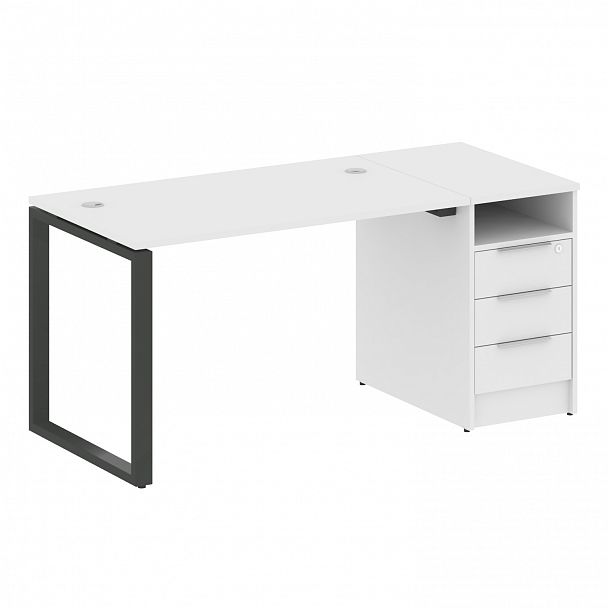 Рабочая станция "Metal System" БО.РС-СТП -1.2 белый/антрацит - Вид 1