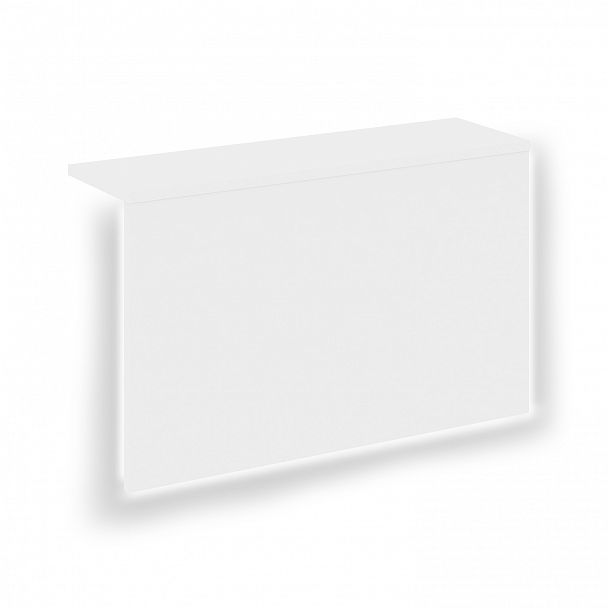 Накладка с подсветкой прямая высокая на 2 модуля "Onix" О.R-NP.V-78.2.S белый - Вид 1