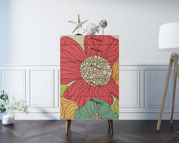 Комод высокий Berber принт 5 арт BB10/Print_05 - Вид 4