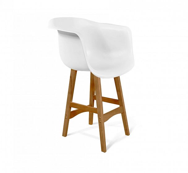 Стул полубарный Sheffilton SHT-ST31/S65-1 белый/светлый орех - Вид 2