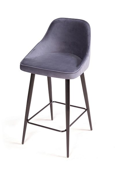 Стул полубарный Neo ромб, бархат серый 27 - Вид 8