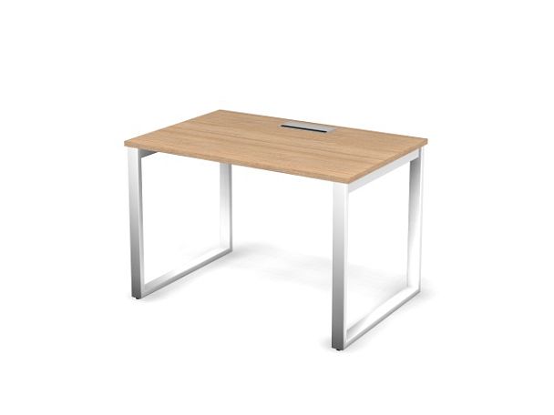 MATRIX 121S103-O Стол прямой, проводник Merida (O-обр. опоры) 1180х780х775 Швейцарский вяз/Белый - Вид 1