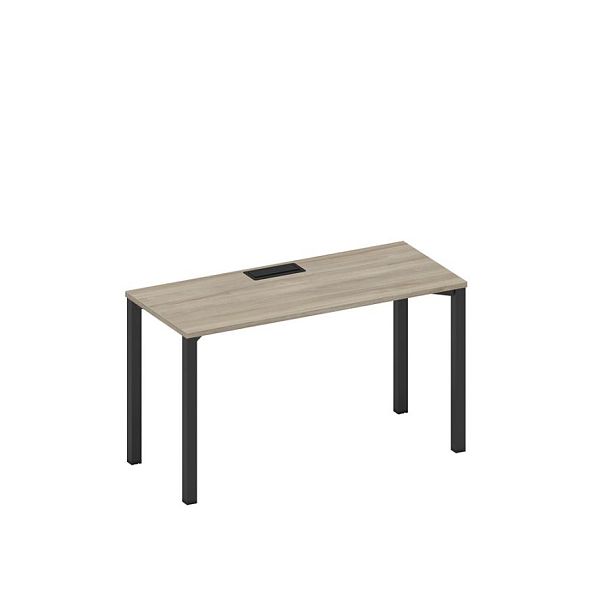 Стол письменный на металлокаркасе, столешница с заглушкой Space+ А1 ЧР 004 ВЛ вяз либерти/ черный гладкий - Вид 1