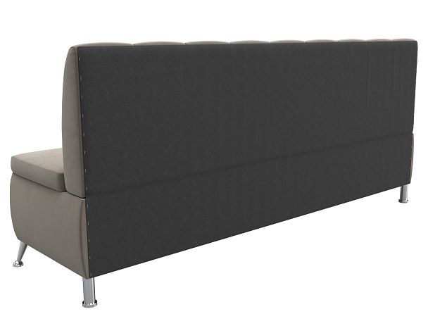 Кухонный прямой диван Кантри (полностью микровельвет бежевый) - Вид 7